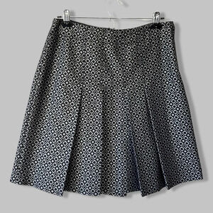 Club Monaco Pleated  Jacquard Metallic Skirt